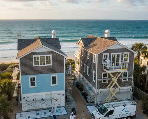 Exterior painting for coastal homes in Savannah, GA by professional painters